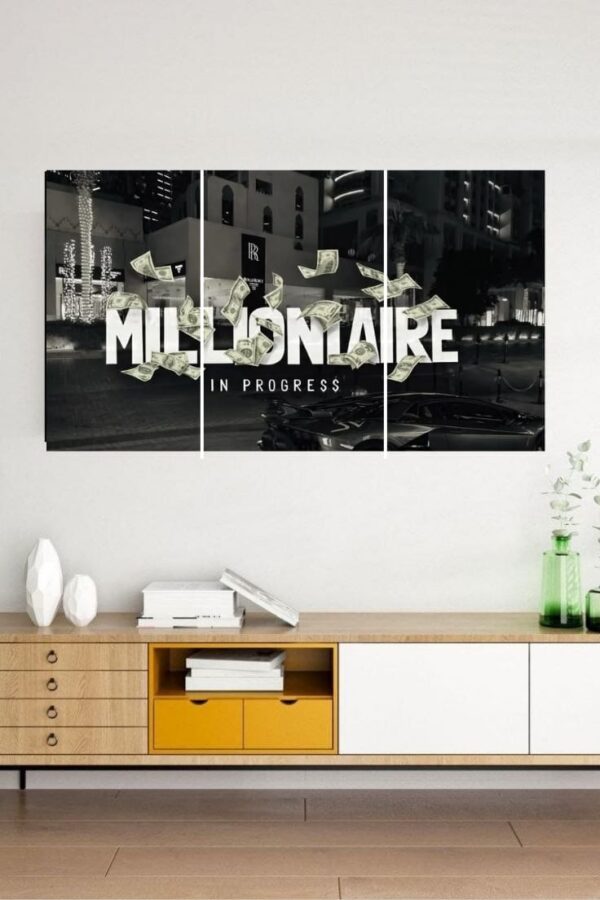 Millionaire | Motivation | 3-Pieces Split Poster