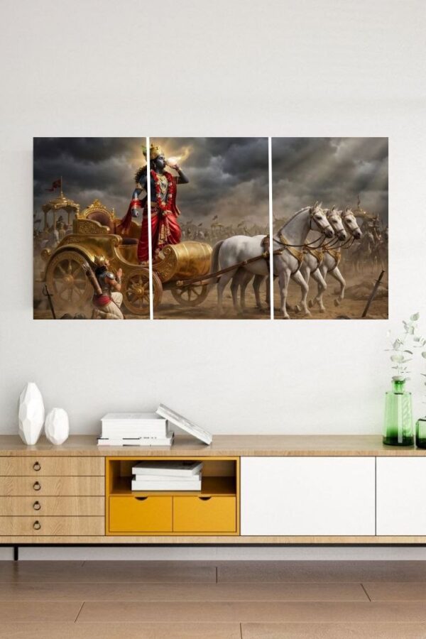 Mahabharat Scenario | 3-pieces-split-posters | Devotional |